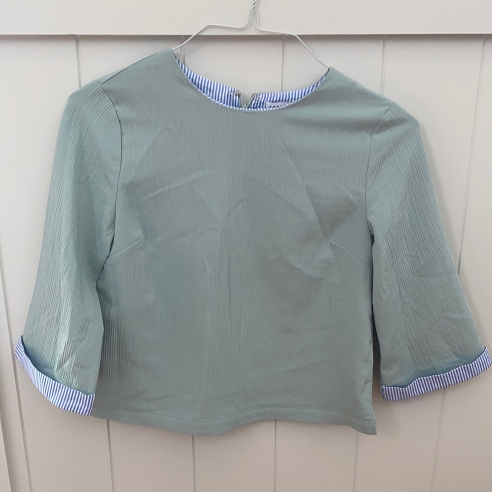 Sea foam green blouse